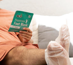 cbdfx photo lifestyle topical foot mask peppermint aug x